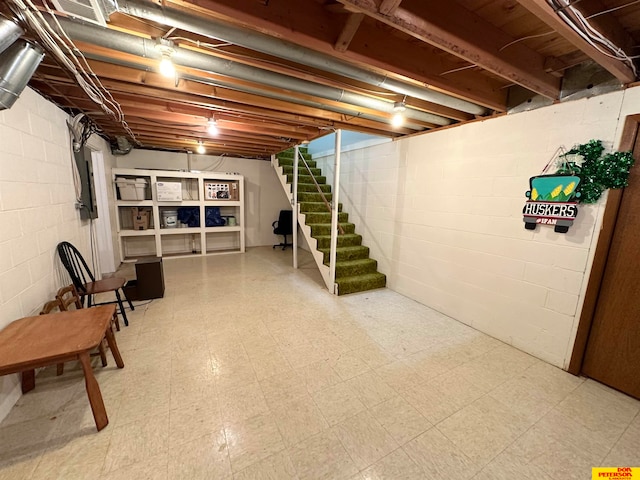 view of basement