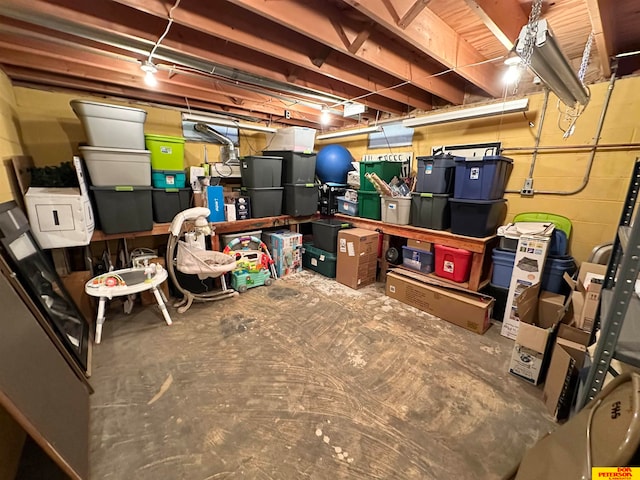 view of storage room