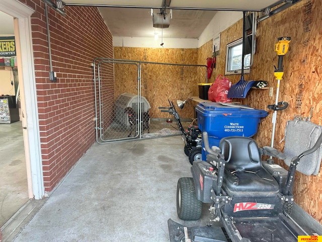 garage featuring a garage door opener