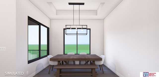 dining room with wood-type flooring