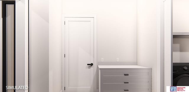 closet with washer / clothes dryer