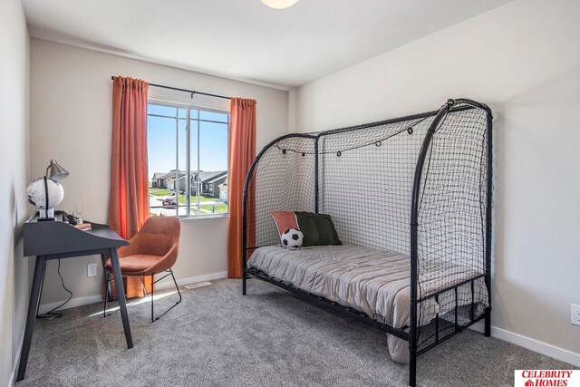 bedroom featuring carpet flooring