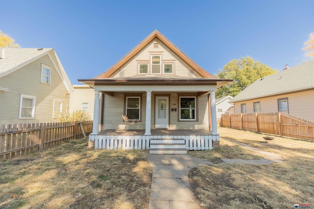 bungalow-style home with covered porch