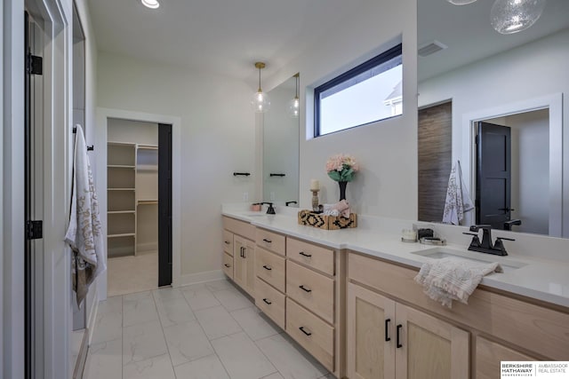 bathroom with vanity