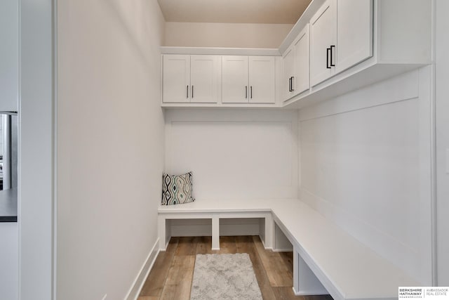 mudroom featuring light wood-type flooring