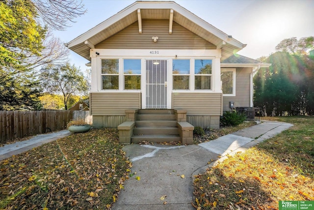 view of bungalow