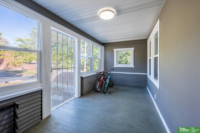 view of sunroom