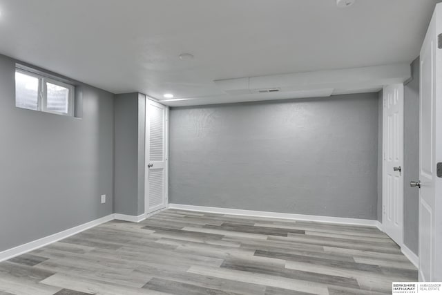 empty room featuring light hardwood / wood-style floors