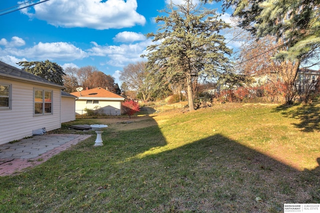 view of yard with a patio