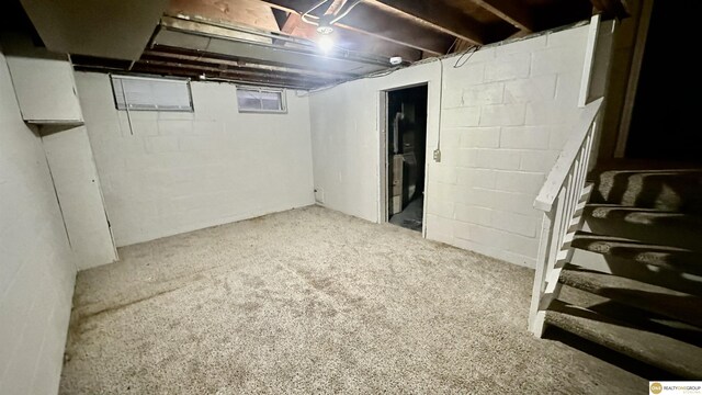 view of basement