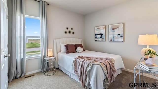 view of carpeted bedroom