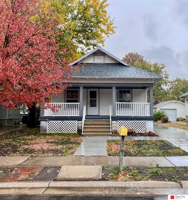 bungalow with covered porch