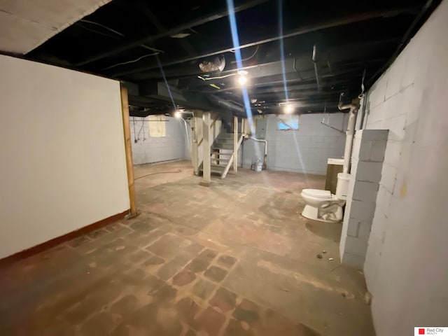 view of basement