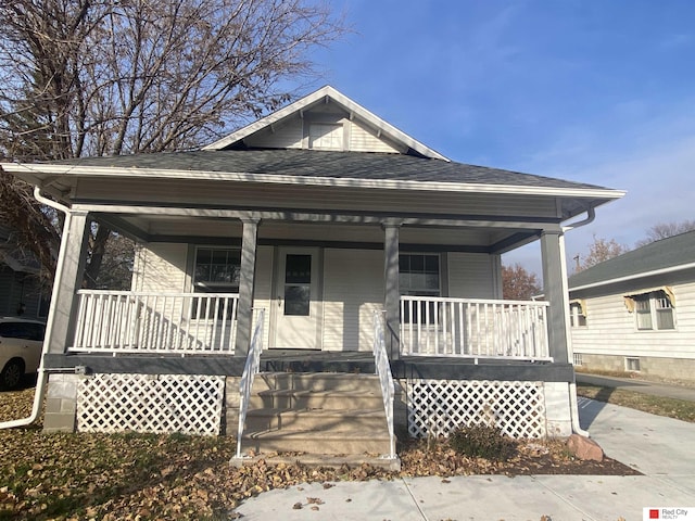 bungalow-style house featuring a porch