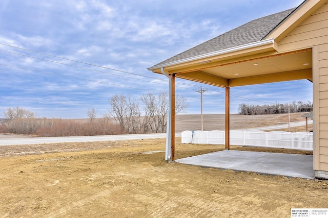 view of yard with a patio area