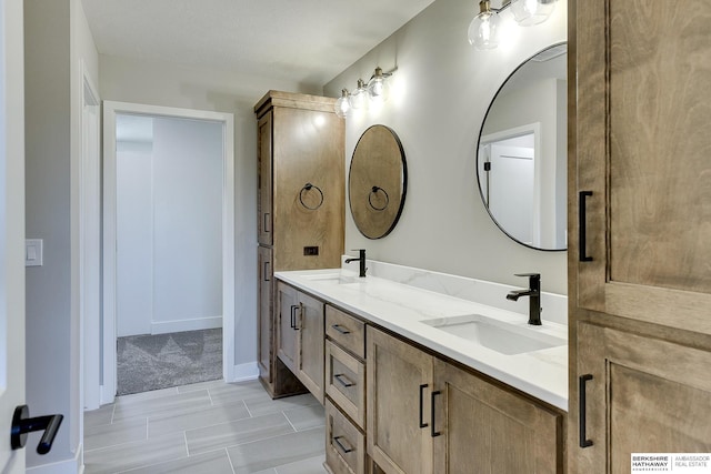 bathroom with vanity