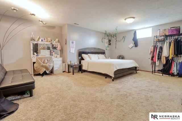 view of carpeted bedroom