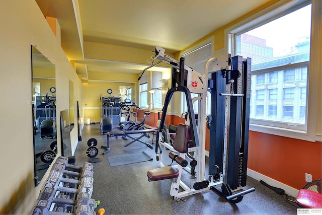 view of workout area