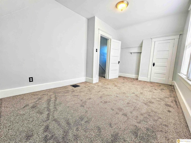 interior space with carpet flooring