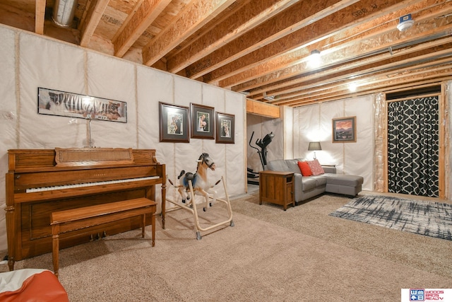 interior space featuring carpet floors