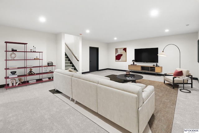 view of carpeted living room