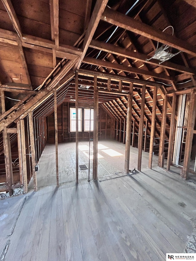 view of attic