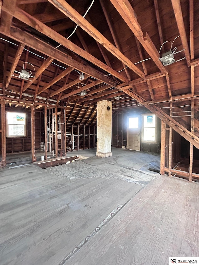 attic with a healthy amount of sunlight