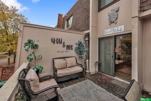 view of patio with an outdoor living space