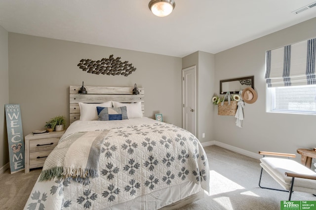 view of carpeted bedroom