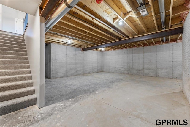 216 St Andrews Loop, Malvern, IA 51551 - unfinished below grade area featuring stairway