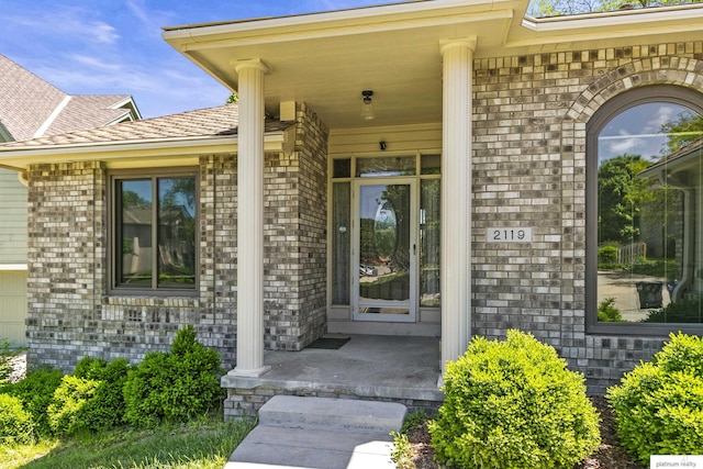2119 N 144th Ave, Omaha, NE 68116 - entrance to property featuring covered porch and brick siding