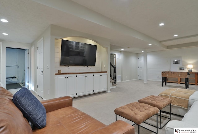 view of carpeted living room