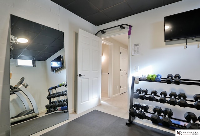 view of workout room