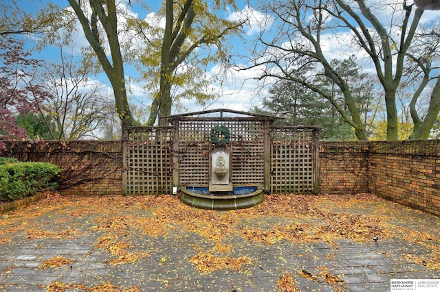 exterior space with a gazebo