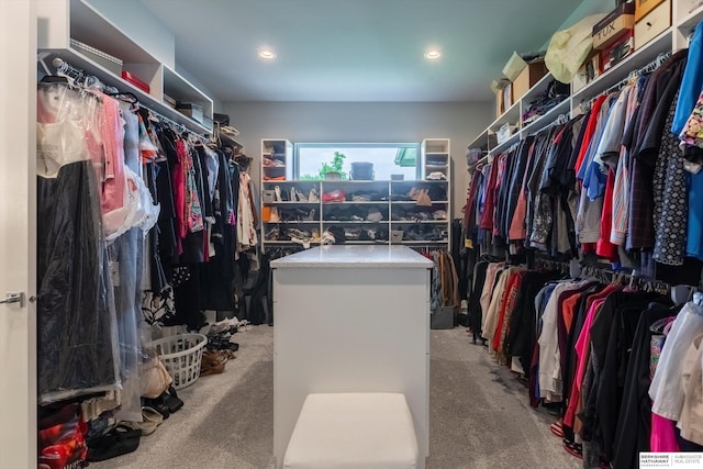 spacious closet featuring carpet