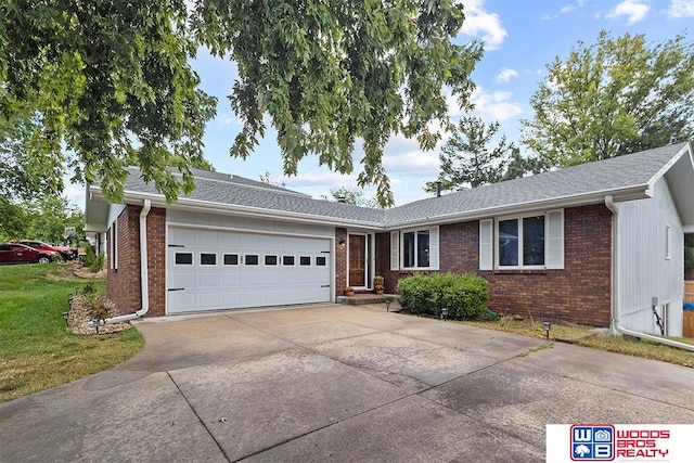 ranch-style home with a garage