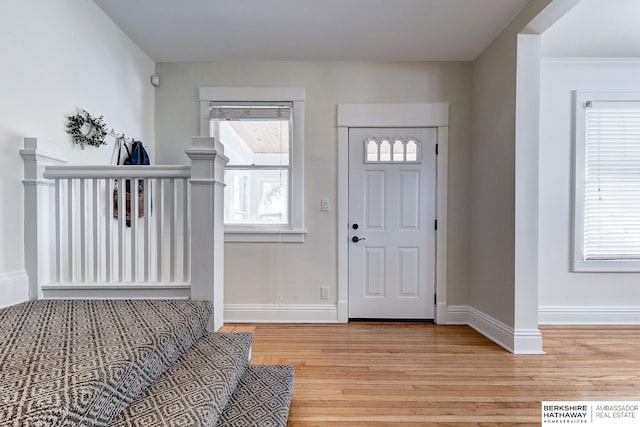 entryway featuring light wood-type flooring