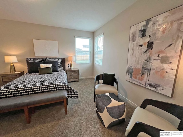 view of carpeted bedroom