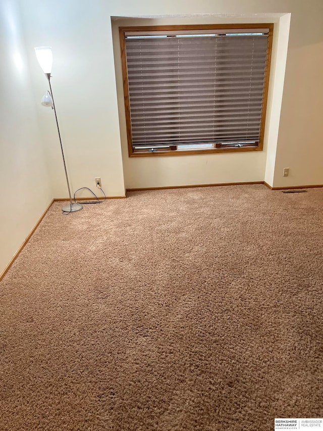 unfurnished room featuring carpet