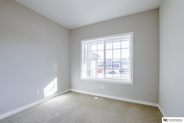 spare room featuring carpet floors