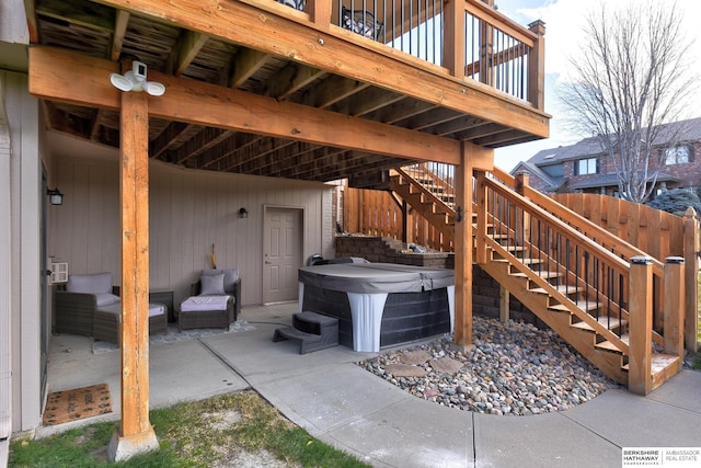 view of patio / terrace featuring a wooden deck