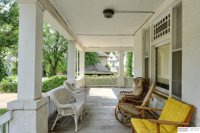 view of patio with a porch