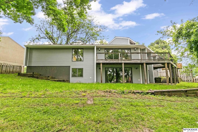 2729 N 129th Cir, Omaha, NE 68164 - back of property with a deck and stairs