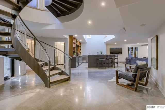 interior space with concrete flooring