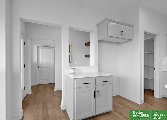 kitchen featuring light hardwood / wood-style floors