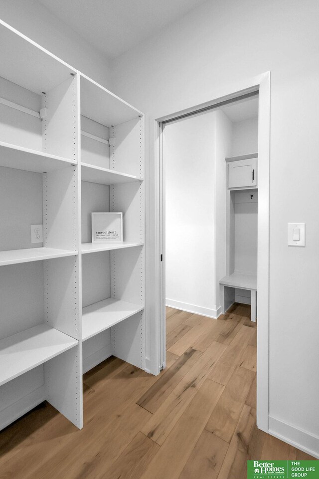 interior space featuring light wood-type flooring