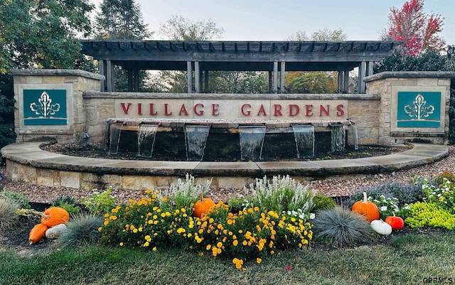 view of community sign