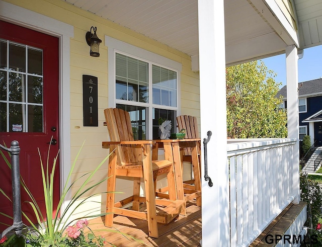 exterior space featuring a porch