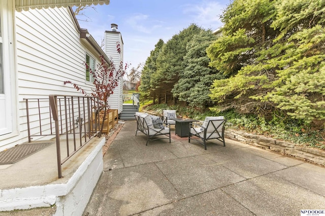 view of patio with outdoor lounge area