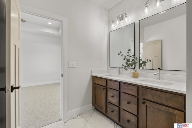 bathroom featuring vanity